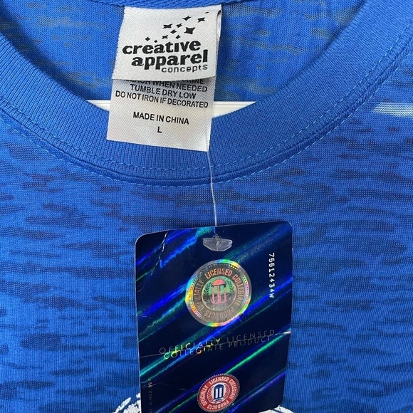 Kansas Jayhawks KU NCAA Women's Creative Apparel burnout short sleeve, sz L, NWT - Picture 4 of 6